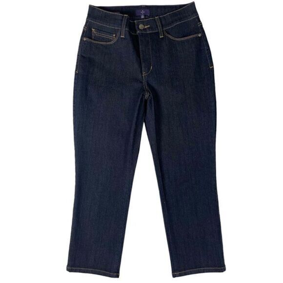 NYDJ Not Your Daughters Jeans Karen Capri Dark Wash Denim NEW Women’s Sz 2 - Picture 1 of 10